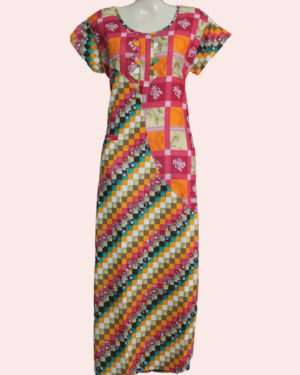 Checkered Designer Nightdress