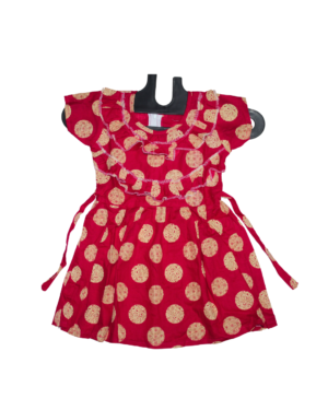 Red designer frock